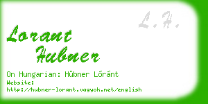 lorant hubner business card